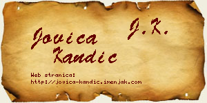 Jovica Kandić vizit kartica